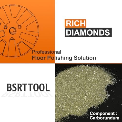 3PCS 3" 10 Segments Metal Bond Diamond Grinding Polishing Pad Concrete Marble Granite (30 Grit)