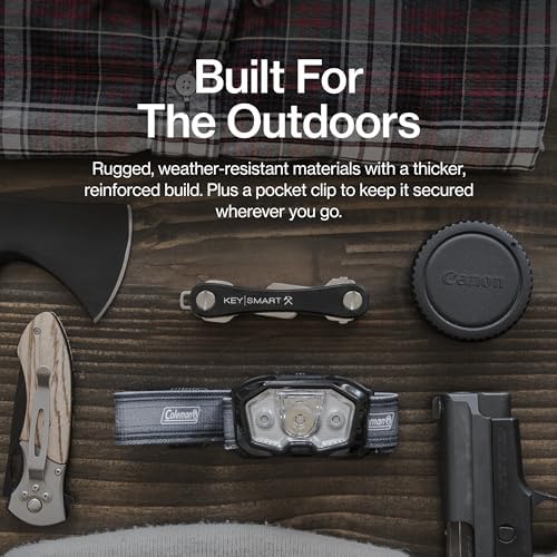 KeySmart Rugged Keychain Multitool Key Holder, Up to 14 Keys