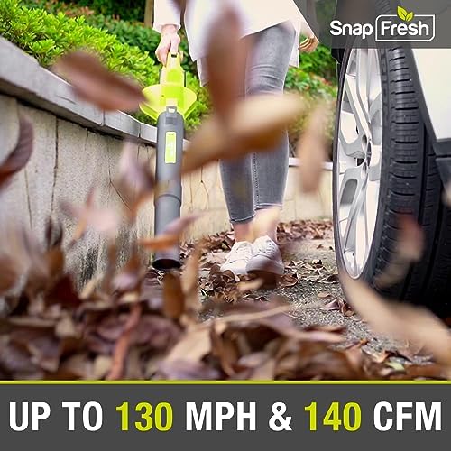 SnapFresh Leaf Blower Cordless, 2.7LBS Electric Leaf Blower 2-Speed Control