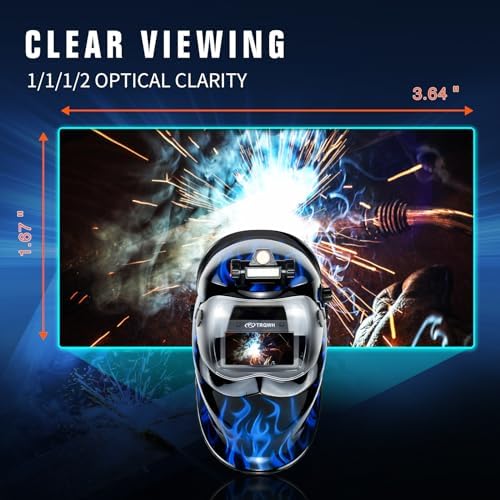 TRQWH Auto Darkening Welding Helmet with Light True Color Welding Hood