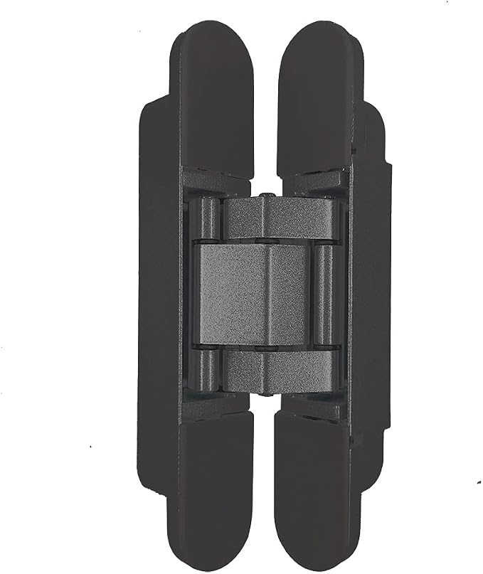 Invisible Hinges Concealed Door Hinge Heavy Duty Hidden Hinge 3-D Adjustable - Black -1 Pair