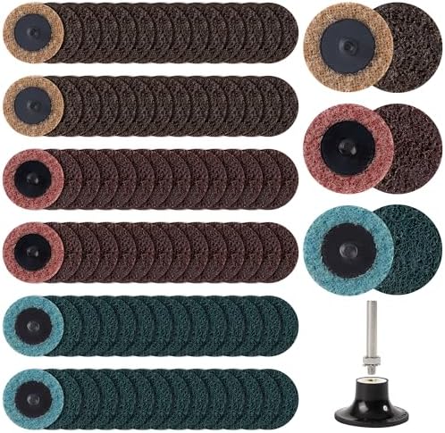 46 PCS Sanding Discs 2 Inch Quick Change Sanding Discs Die Grinder Sanding Disc Fine Coarse Medium Surface Conditioning Discs for Burr Finish Rust Paint Removal