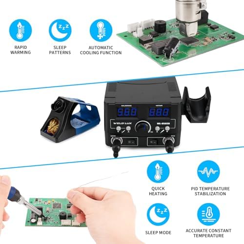 820W Digital Soldering Station Kit 2 In 1 Hot Air Rework Station