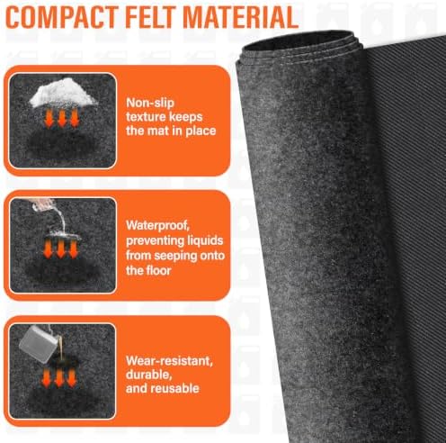 36x60in Snow Blower Mat, Absorbent Snow Blower Floor Mat