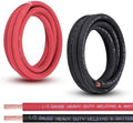 1/0 Gauge Battery Cable, 10FT Red + 10FT Black 1/0 AWG Pure Copper Wire Welding Cable, for Automotive, Battery, Solar and Generator, Standard USA OFC Wire