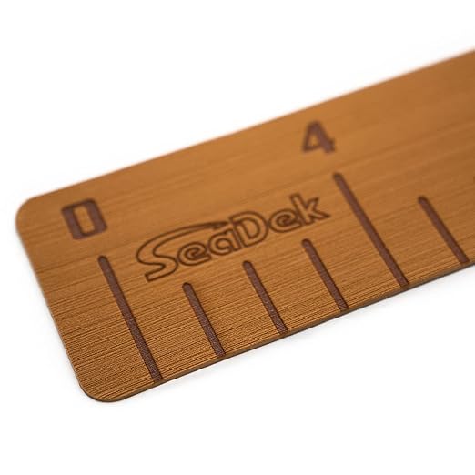 SeaDek Foam Fishing Ruler | Fish Ruler Perfect Boats, Coolers & Kayaks | 36" Fishing Measurement Tool | Fishing Accessories | 3M Adhesive Backing | Mocha