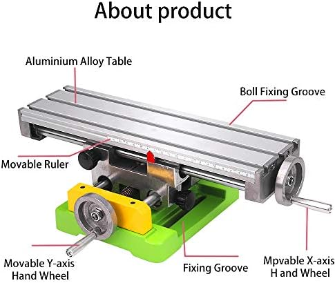 MYSWEETY Multifunction Worktable Milling Working Cross Table Milling Machine Compound Drilling Slide Table For Bench Drill Adjustme X-Y (6350 SIZE)