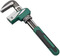 Upgraded 11 inch Heavy Duty Adjustable Pipe Wrench with [Silicone Non-slip Grip] Adjustable Wrench Fits a Variety of Fastener Sizes for Construction Machine Automobiles Home Repairs 11'' Green
