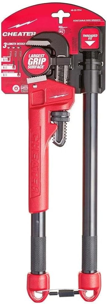 New 48-22-7314 Pipe Wrench for Milwaukee 21.80-Inch Steel Ergonomic Overbite Cheater Pipe Wrench