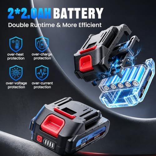 3"x18" Cordless Belt Sander Kit - 2 * 2.0Ah Batteries & Charger