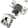 Ravinte 50 Pack 25 Pairs 1-5/16 Inch Overlay Soft Close Hinges for Kitchen Cabinet Satin Nickel Hidden Stainless Steel Concealed Hinges self Closing