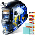 TRQWH Welding Helmet with Light True Color Auto Darkening Welding Helmets for Men Solar Powered Welding Hood with 2 Arc Sensor Wide Shade 4/9-13 for TIG MIG ARC Cool Welder Mask