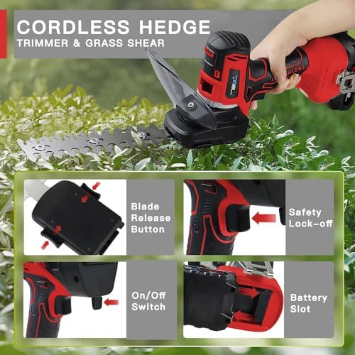 NEWONE 12-Tools Set Power Tool Combo Kits Compatible with Milwau-kee 18V Battery,Cordless Tool Set,2 Batteries and Charger (12-Tools Set Red)