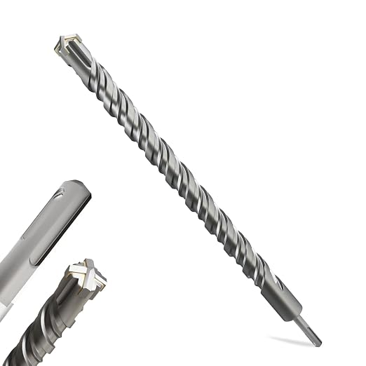 SDS Plus Rotary Hammer Drill Bits, (1-1/4"*18"-32mm*460mm) - 4 Carbide Cutting Edges, Ideal for Masonry| Heavy-Duty Masonry |Hammer Drill Bits for Precision Drilling