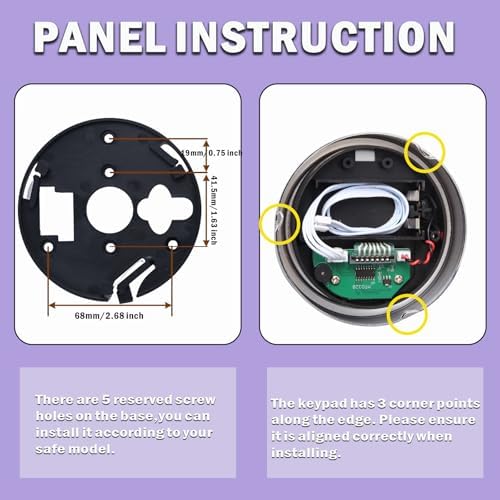 Gun Safe Lock Replacement Black Keypad with Solenoid Lock