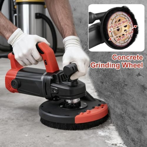 7-Inch Concrete Floor Grinder, 2200W Powerful concrete sander Machine
