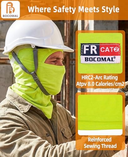 BOCOMAL FR Balaclava with Face Mask Flame Resistant 5.5oz Lightweight 100%C
