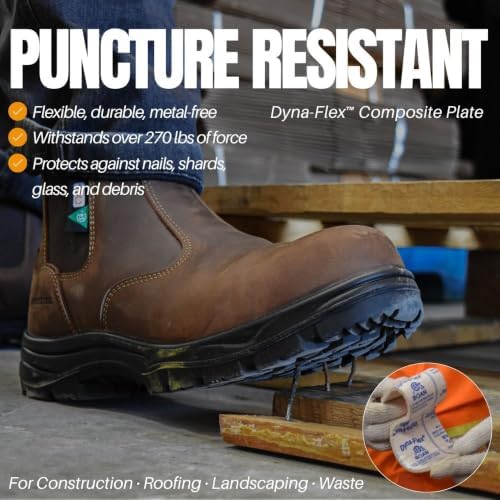 MooseLog Women's ASTM CSA Lightweight Comp Toe Leather Work Safety Boots