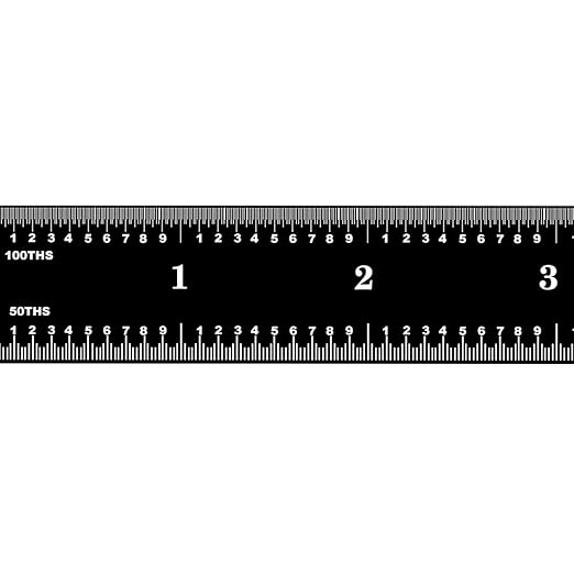 PEC Tools 18" Flexible Metal Rule, Designed for High-Accuracy Industrial Environments, Made in USA