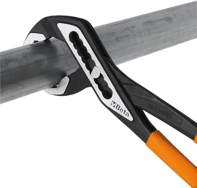 Beta 1048N/D3 Set of 3 Slip Joint Pliers, Chrome Vanadium Steel, Slip-Proof PVC Handles, 6", 10", and 12"