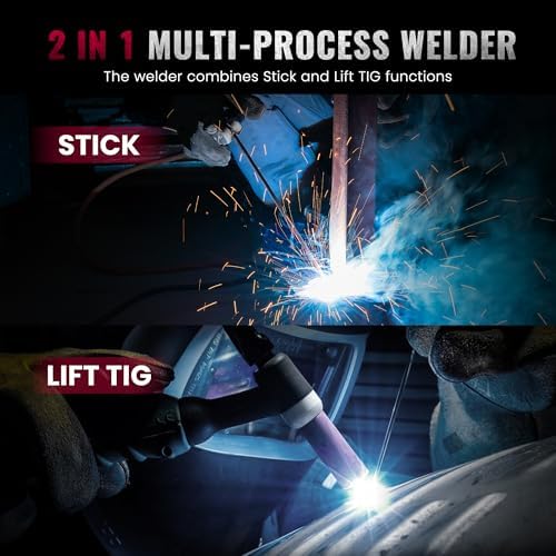 Bestarc Stick Welder, 200Amps Large LED Display ARC/Lift TIG Welding Machine, 110V/220V Dual Voltage, IGBT Inverter Synergic Control Portable MMA Welder Machine with Hot Start, Arc Force and VRD