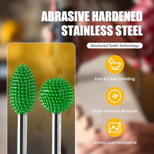 CAELUM Tungsten Carbide Rotary Burr 1/4", 2 Pcs Very Coarse Carving Bit