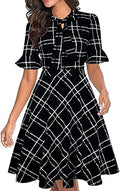 Women Summer Floral Ruffle Sleeve Wear to Work Church Wedding Guest Party Dresses