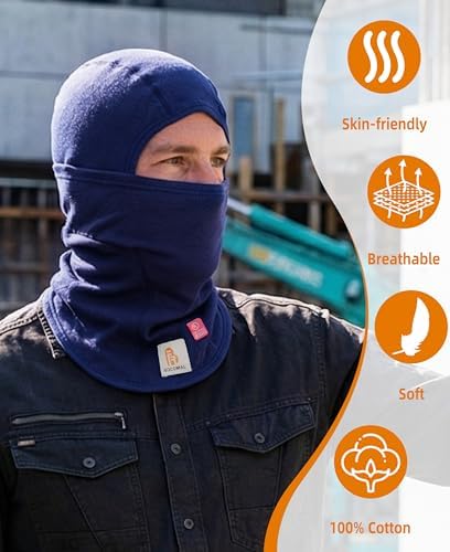 BOCOMAL FR Balaclava with Face Mask 7oz Midweight Arc Rated NFPA2112 CAT2