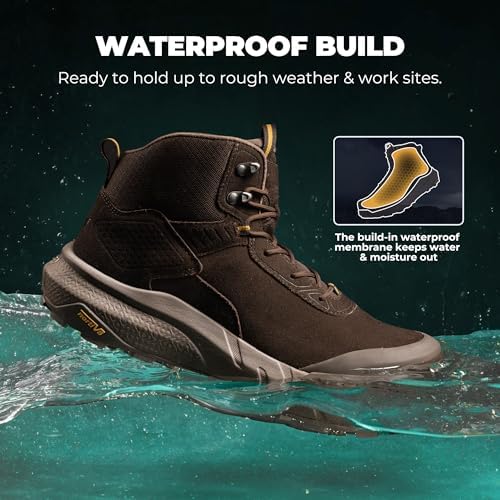 NORTIV 8 Composite Toe Work Boots for Men Waterproof