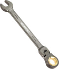 WORKPRO 14 mm Flex-Head Ratcheting Combination Wrench, Nickel Plating | Cr-V Constructed, 72-Teeth, 12 Point Design, Metric, For Home Improvement, Auto Repairs, Plumbing, Constructions, Machinery