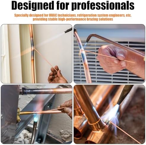 20 Sticks 15% Silver Brazing Rods AWS BCuP-5 15% Silver Solder Phos Copper Brazing Alloys Flat Welding Rods 0.050"x1/8"x10" for HVAC Refrigeration Air Conditioning Cold Storage Equipment (20 Pcs)