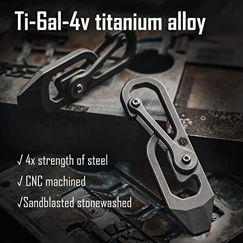 KeyUnity Titanium Carabiner Keychain Multitool Tool