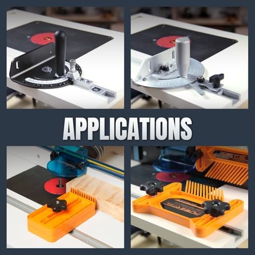 POWERTEC 48" Miter T Track for Router Table, Works With Table Saw Sled, Miter Gauge, Featherboard, Miter Bar, and other T Track Accessories for woodworking, 2PK (71167-P2)