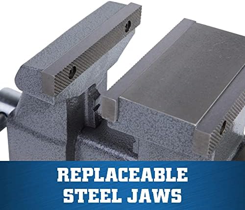 Wilton Reversible Bench Vise, 5.5" Jaw Width, 6.75" & 10.75" Jaw Opening, 3.75" Throat (4550R)