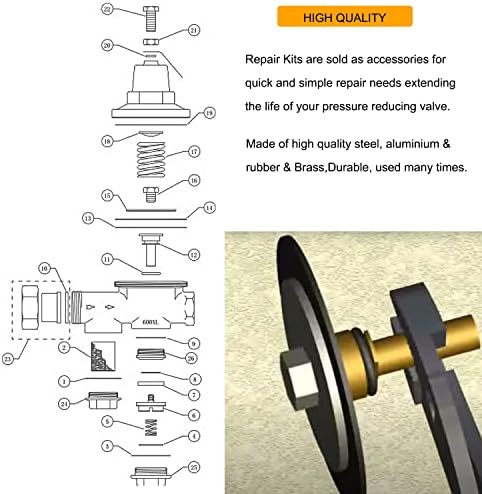 RK1-600XL Repair Kits compatible with 1" Model 600XL Pressure Reducing Valves