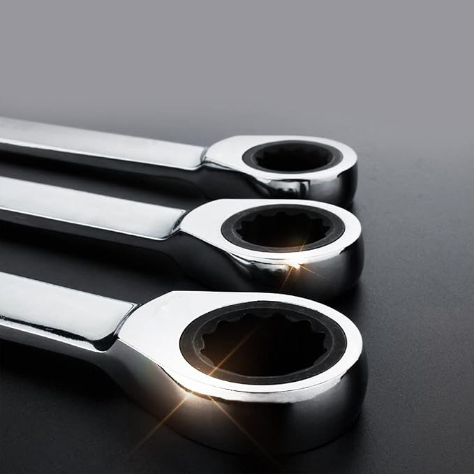 FLZOSPER 32mm Metric Ratchet Wrench,Box End Head 72-Tooth Ratcheting Combination Wrench Spanner