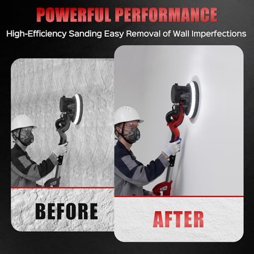 Drywall Sander, Upgraded 8-Amp Popcorn Ceiling Removal Tool, Bench Grinders