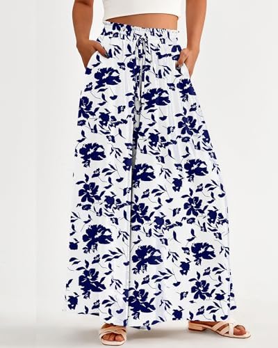 BTFBM Wide Leg Flowy Palazzo Pants for Women