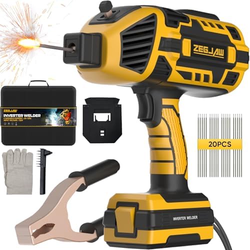 ZEGJAW Welding Machine Portable,110V ARC Handheld Electric Welder Gun with IGBT Inverter 5 Variable Current Adjustment, Fits for 3/64"-1/8" Wire Rods