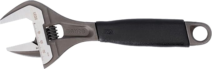 BAHCO Black Finish Adjustable Wrench, Big Opening 9029