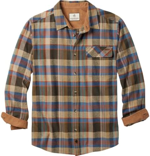 Legendary Whitetails Mens Flannel Long Sleeve Button Down 100% Cotton Shirt