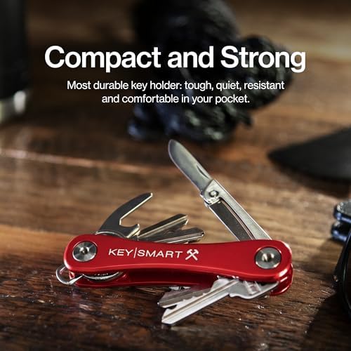 KeySmart Rugged Keychain Multitool Key Holder, Up to 14 Keys