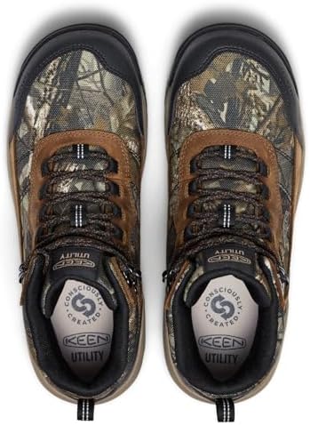 KEEN Utility Men's Skokie Hiker Style Mid Height Composite Toe 90 Degree Waterproof Work Boots