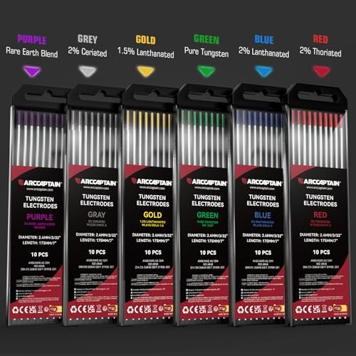ARCCAPTAIN TIG Tungsten, TIG Welding Tungsten Electrode Blue 2% Lanthanated