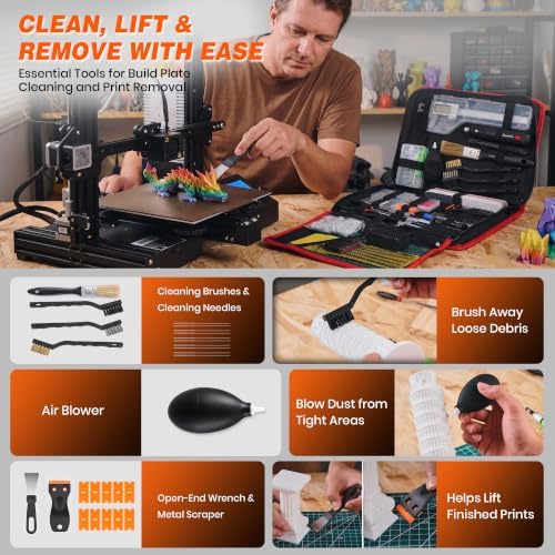 Sakerneo 135Pcs 3D Printer Tool Kit with Storage Bag,3D Printer Accessories