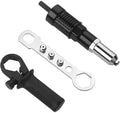 Rivet Gun Adapter for Drill Electric, Rivet Gun Adapter, Rivet Drill Attachment 2.4mm-4.8mm, Cordless Rivet Attachment Tool Set for Metalworking, Woodworking & Automotive Projects