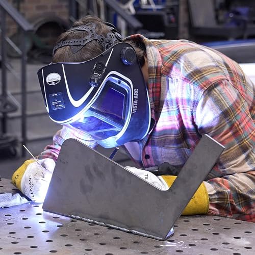 Eastwood Elite Vista-Arc Panoramic View MIG TIG Weld Welding Helmet | True Color Lens | DIN 4-14 Shade Adjustment | Ultra-Fast Auto-Darkening