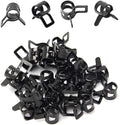 30pcs 0.28" ID Constant Tension Band Hose Clamps, 7mm Spring Band Type Action Hose Clamp Manganese Steel Fuel Line Clamp Low Pressure Air Clip Clamp for Fuel Hose Line Water Pipe Air Tube black