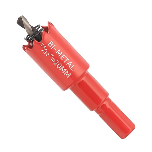 13/16 in. Bi-Metal Hole Saw Drill Bits - Versatile and Durable Hole Cutter for Wood, Plywood, Plaster Drywall, Ceiling, Plastic Pipe, PVC and Thin Metal - Includes Arbor & Pilot Bit (20mm)