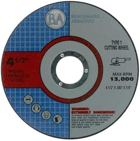 Benchmark Abrasives 4.5" Aluminum Oxide Type 1 Cut Off Wheels, 50-Count
